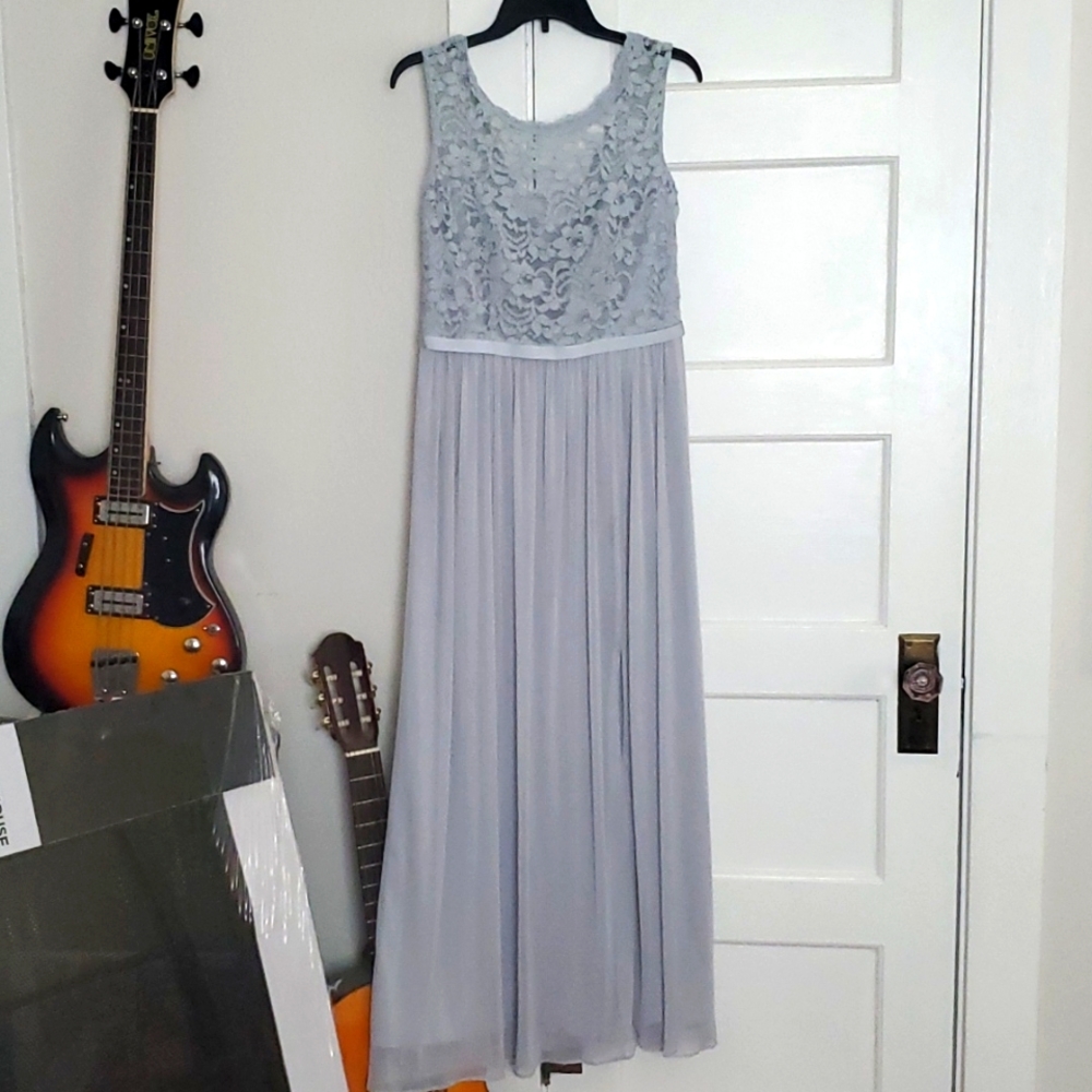 David's Bridal Mystic long bridesmaid dress size 10